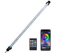 VARMHUS Sumergible Lámpara LED del tanque de peces con control remoto y APP,Lámpara Impermeable para Acuario,DIY espectro completo Color opcional y temporización inteligente RGB (58cm)