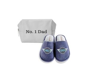 Varsany Los mejores regalos para tu papá - Pantuflas para papá y bolsas de aseo para hombre - Pantuflas de casa para hombres. Se pueden regalar en el día del padre, cumpleaños de tu papá o Navidad,
