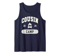 Varsity Cousin Camp 2026 Tribe Vibes Club Anfitrión Sleepaway Camiseta sin Mangas