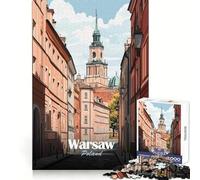 Varsovia, Polonia Rompecabezas de 1000 Piezas para Adultos Entrenamiento Mental Pasatiempo Relajante Corte láser Regalo significativo