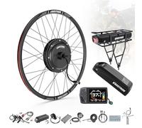 Varstrom 48V 1000W 1500W Kit Conversion a Bicicleta Electrica, Kit Motor Buje Delantero & Trasero 26 27,5 28 29 Pulgadas 700C con Pantalla Opcional & Batería, Ebike Kit Casette & Freno Disco MTB CTB