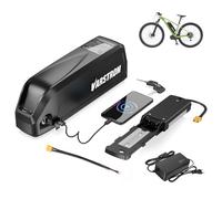 Varstrom 48V 16Ah Batería E-Bike, Batería Lithium Downtube 48V con Cargador 3A & Puerto USB, Compatible con Kit Conversión de Bicicleta Eléctrica Bafang Varstrom AW
