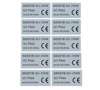 Varstrom Pegatinas de motor central de 36 V 250 W, 10 unidades impermeables CE etiquetas legales compatibles con BAFANG BBS01B BBS02B BBS-HD Motor central para el kit de conversión de bicicleta