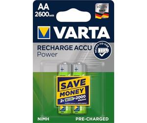 Varta 05716 Rechargeable Battery AA Níquel-Metal hidruro (NiMH) - Pilas (Rechargeable Battery, AA, Níquel-Metal hidruro (NiMH), 1,2 V, 2 Pieza(s), 2500 mAh)