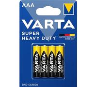 VARTA 10500403 Superlife - Batería de carbón de zinc AAA / R03 con 1,5 V, capacidad 800 mAh, 4 unidades