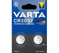 VARTA 2 Pilas de botón CR2032 de Litio de 3 V, Embalaje Seguro para niños, para Dispositivos domésticos Inteligentes, Llaves de Coche y Otras Aplicaciones