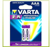 Varta 7480968 Professional Lithium - Pilas AAA (1,5 V, 1100 mAh, 2 unidades)