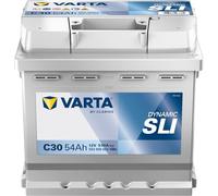 Batería Varta 54Ah C30 para coche - 12V 54Ah 530A EN borne + DCHA