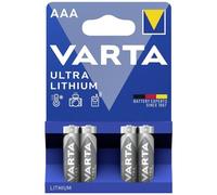 Varta AAA 1.5V Single-Use Battery Litio 1,5 V - Pilas (Single-Use Battery, AAA, Litio, Cilíndrico, 1,5 V, 4 Pieza(s))