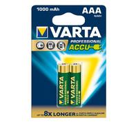 VARTA Pilas AAA, recargables, paquete de 2, Recharge Accu Power, batería recargable, 1000 mAh Ni-MH, sin efecto memoria, precargadas, listas para usar