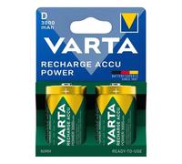 Varta Batería De Linterna D Recargable 3000mAh RECHARGE ACCU POWER (2pz)