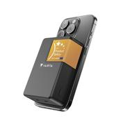 VARTA Batería Externa 10.000mAh, Power Bank inalámbrico magnético, Mag Pro Power on Demand, wireless, 10W, cargador con USB Tipo C, compatible con MagSafe y Qi Standard (iPhones y Android), gris