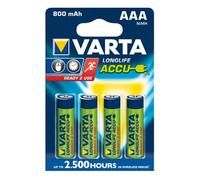 Varta pilas recargables aaa 800mah pack 4 blx4 aaa 800mah varta ready to use