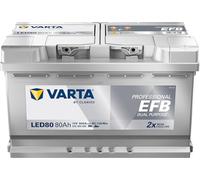 Varta - Batería profesional de doble postre, EFB LED, 80, 12 V, 80 Ah, 800 A, 800 A