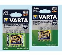 Varta - Batería Recargable (1,2 V, 2100 mAh, Nimh, precargadas, Paquete de 4 - 56706101404