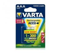 Varta Batería Recargable AAA 1000MAH Pilas Micro Paquete De 2 Piezas