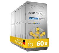 Varta baterías de aparato para ayuda para sordos 60 piezas Varta Powerone p10 PR70 100 mAh 1,4 V