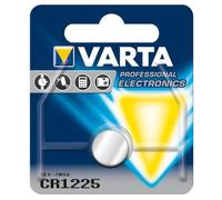 Varta Pila de botón de litio de 3V CR1225, pilas de botón en un blíster original de 1 unidad, plata