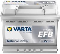 Batería Varta 60Ah N60 Start-Stop para coche - 12V 60Ah 640A EN borne + DCHA
