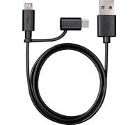 Varta - Cable 2 en 1 de Carga y sincronización (Micro USB y USB Type c).