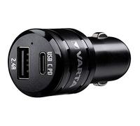 VARTA Car Charger Dual USB Fast, 2 Puertos Cargador USB con USB Tipo C PD 3.0A, USB A 2.4 A, 30 W para una Carga rápida