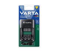 Varta Cargador De Baterías USB Quattro AA AAA Ni-MH 57652 Con Micro USB
