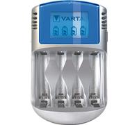 VARTA Cargador de Pilas, cargador para pilas AA/AAA recargables, LCD Charger, con cable USB & adaptador de 12V, no equipado