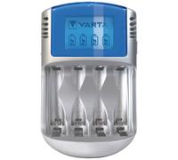 VARTA Cargador de Pilas, cargador para pilas AA/AAA recargables, LCD Charger, con cable USB & adaptador de 12V, no equipado