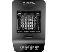 VARTA Cargador de Pilas, Incl. 4X AA 2100mAh, Cargador para Pilas AA/AAA Recargables, LCD Smart Charger+, Carga por Ranura única, 2 Modos: Carga, refresca