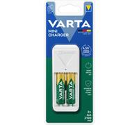 VARTA Cargador para 2 AA/AAA, Mini Plug Charger, Enchufe UE