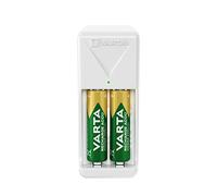 VARTA Cargador para 2 AA/AAA, Mini Plug Charger, Enchufe UE