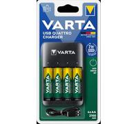 Cargador USB VARTA + 4 pilas recargables AA LR06 2.100 mAh