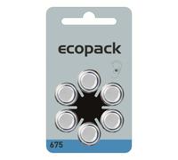 Varta Ecopack ZA 675 - Pilas para audífonos (1,4 V, 650 mAh, 60 Unidades)