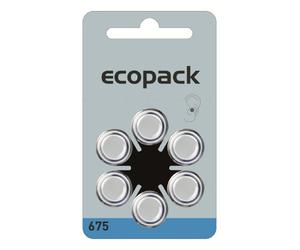 Varta Ecopack ZA 675 - Pilas para audífonos (1,4 V, 650 mAh, 60 Unidades)
