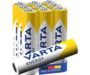 Varta Energy 4103 - Pack of 10 AAA Alkaline Batteries, Blue