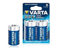 Varta High Energy - Pack de 2 Pilas alcalinas (LR20, D) Color Azul