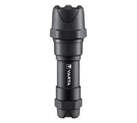 VARTA Indestructible F10 Pro 3,5 Vatios LED Linterna/Linterna de trabajo, incluye 3 pilas AAA de larga duración, resistente al agua y al polvo, absorbe impactos, carcasa de aluminio anodizado, negro