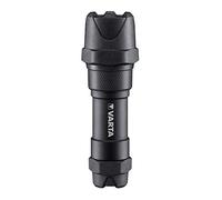 Varta Indestructible F10 Pro 6 Vatios LED Linterna/Linterna de trabajo, incluye 3 pilas AAA de larga duración, resistente al agua y al polvo, absorbe impactos, carcasa de aluminio anodizado, negro