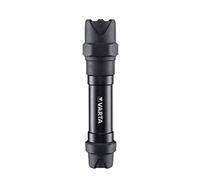 Varta Indestructible F30 Pro 7 Vatios LED Linterna/Linterna de trabajo, incluye 6 pilas AA de larga duración, resistente al agua y al polvo, absorbe impactos, carcasa de aluminio anodizado, negro
