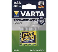 Varta Longlife Accu AAA 800 mAh - Batería/Pila Recargable (Nickel-Metal Hydride (NiMH), Azul, Verde, AAA)