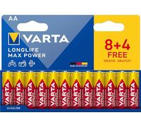 VARTA Longlife MAX Power - Pilas alcalinas AA (10 Unidades, 1,5 V, Ideal para cámara Digital, Controlador, Monitor de presión Arterial Embalaje sin plástico)