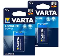 Varta Longlife Power - Batería de 9 V / bloque E / 6LR3146 (9 V, 2 unidades)