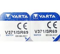 VARTA 14501371 - Pila de botón V371 de 1,5 voltios, Capacidad 44 mAh, Sistema químico de óxido de Plata, para Dispositivos electrónicos cotidianos para garantizar un Suministro óptimo de energía
