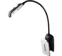 Varta 5 mm LED Book Light incl. 2 pilas de botón CR2032. lámpara de lectura, luz para leer, lámpara para libros, luminaria de trabajo, luminaria con pinza, luminaria de mesa para Kindle, libros, atriles, teclados - Cuello flexible
