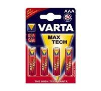 Varta MAX Tech - Pilas alcalinas AAA (1,5 V, no Recargables, 1,5 V, AAA)