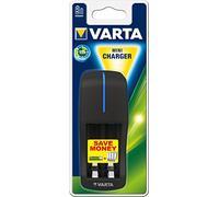 Varta Mini Charger - Cargador de Pilas NiMH AA y AAA, negro
