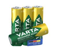 Varta Pack de 4 Pilas AA 1.2 V Recargables 2100 mAh con Tecnología NiMH, Verde