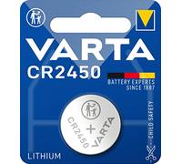 Varta Pila de botón de litio de 3 V CR2450, pilas de botón en un blíster original de 1 unidad, Plata