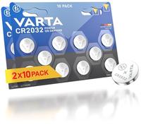 Varta Pila de botón de litio de 3 V Electronics CR2032, paquete de 20 unidades (10 blister con 2 unidades cada uno)