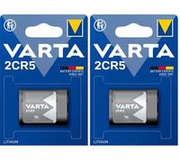 Varta Pila de Litio Professional Lithium 2CR5, Paquete de 2 Unidad, Gris
